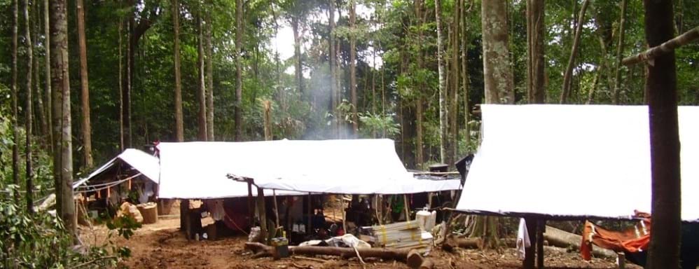 Diamond drill camp, Suriname